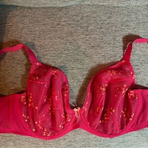 Panache Pink Floral Lace Bra